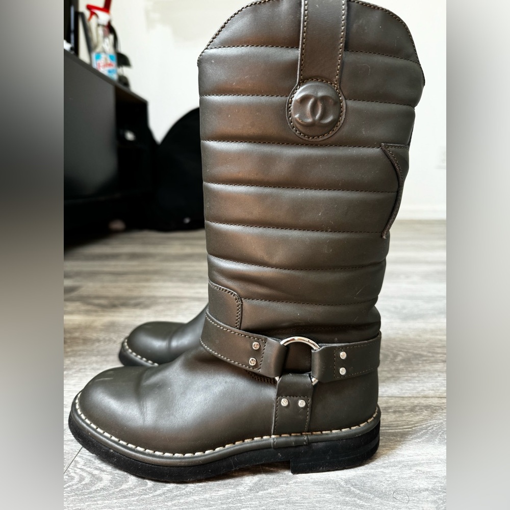 Chanel combat / moto boots, 35, Made in italy